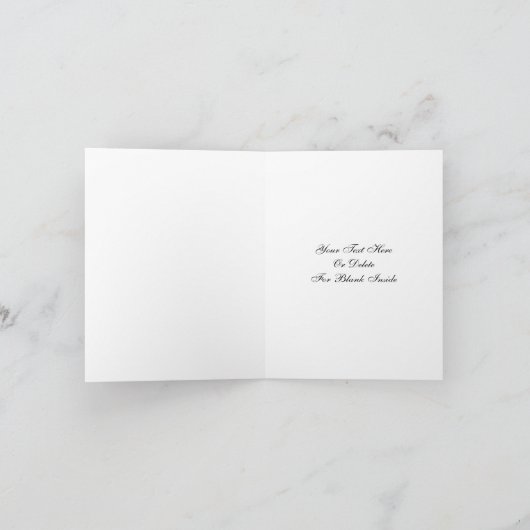 Carte de remerciement Hydrangea initiale de monogr (Intérieur)