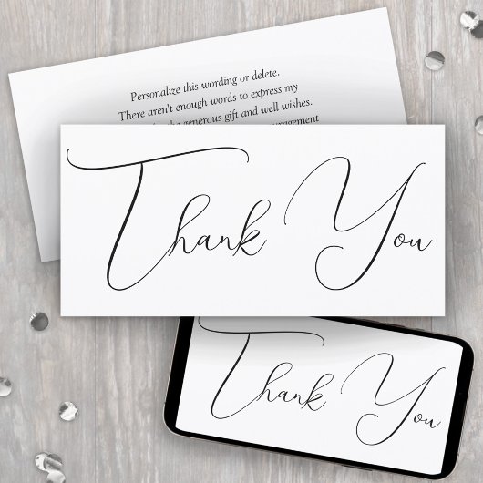 Carte de remerciement imprimable simple et chic av