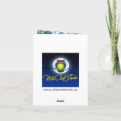 CARTE DE REMERCIEMENT IMPRIMÉE SUR RUBAN DAMASSÉ A (Dos)