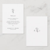 Carte de remerciement incluse minimaliste classiqu (Devant / Derrière)