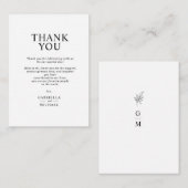 Carte de remerciement incluse minimaliste classiqu (Devant / Derrière)