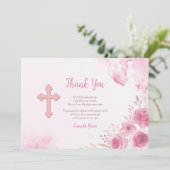 Carte de remerciement Inspiration Rose (Debout devant)