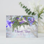 Carte de remerciement Jacaranda Blooms & Lily Bouq (Debout devant)