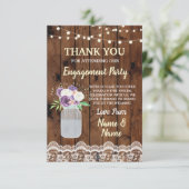 Carte de remerciement Jars floraux en bois et dent (Debout devant)