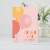 Carte de remerciement joli ballon (Debout devant)