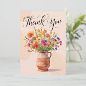 Carte de remerciement jolie (Debout devant)