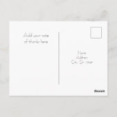 Carte de remerciement jolie cupcake rose (Dos)