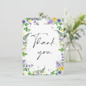 Carte de remerciement Jonquilles rustiques et fleu (Debout devant)