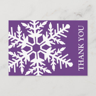 Carte de remerciement Jumbo Snowflake (Violet fonc