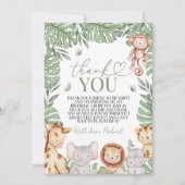 Carte de remerciement Jungle Wild One (Devant)