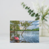 Carte de remerciement Kayak Flottant sur le lac Ta (Debout devant)