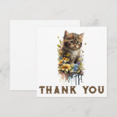 Carte de remerciement Kitty (Devant / Derrière)