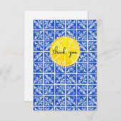 Carte de remerciement Lemon & Tile (Devant / Derrière)