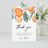 Carte de remerciement Little Cutie Orange Baby Sho (Debout devant)