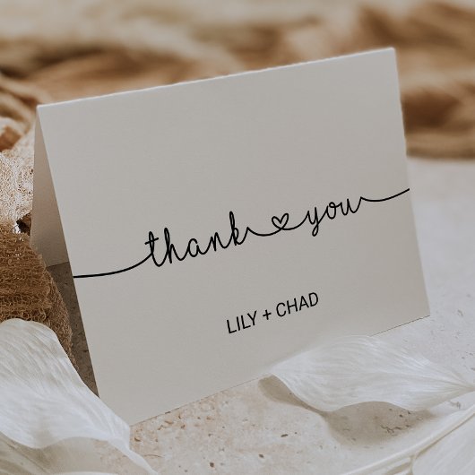 Carte de remerciement Love Hearts