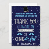 Carte de remerciement M. Onederful 20-15 (Devant / Derrière)