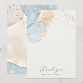 Carte de remerciement Magique Pailletée pour Baby (Devant / Derrière)