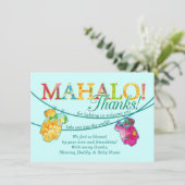 Carte de remerciement Mahalo Luau Onesie de chemis (Debout devant)