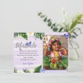 Carte de remerciement Mahalo Papillon Tropical (Debout devant)