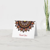 Carte de remerciement mandala colorée (Devant)