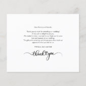 Carte de remerciement manuscrite pour photo de mar (Dos)