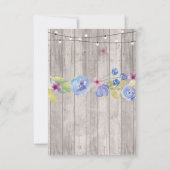 Carte de Remerciement Mariage Bois Floral (Dos)