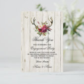 Carte de remerciement Mariage Engagement Bois de c (Debout devant)