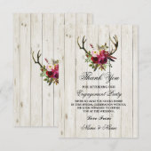 Carte de remerciement Mariage Engagement Bois de c (Devant / Derrière)