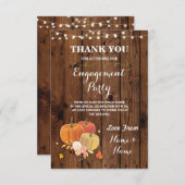 Carte de remerciement Mariage Engagement Citrouill (Devant / Derrière)