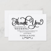 Carte de remerciement Mariage Engagement rustique  (Devant / Derrière)