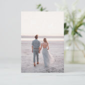 Carte de remerciement Mariage Lettre main simple (Debout devant)