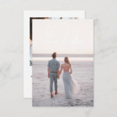 Carte de remerciement Mariage Lettre main simple (Devant / Derrière)