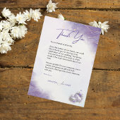 Carte de remerciement Mariage Lillac moderne