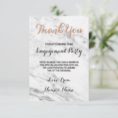 Carte de remerciement Mariage Rose de marbre (Debout devant)