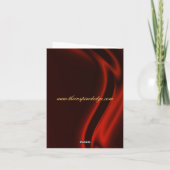 Carte de remerciement Marquis Rouge Soie Or (Dos)