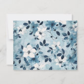 Carte de remerciement mémoriel Dove Golden Blue Fl (Dos)