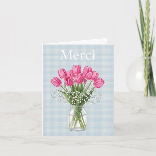 Carte de remerciement Merci (Devant)