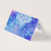 Carte de remerciement métaphysique au mandala aqua (Back)