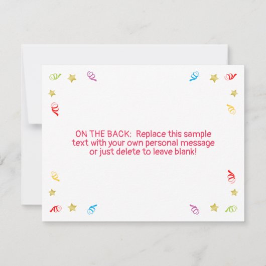 Carte de remerciement mexicaine mignonne pour 1er (Dos)