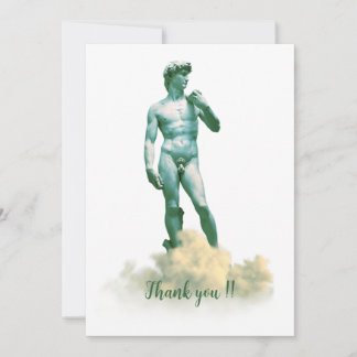 Carte de remerciement Michelangelo David pour les