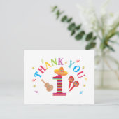 Carte de remerciement mignonne pour un premier ann (Debout devant)