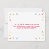 Carte de remerciement mignonne pour un premier ann (Dos)