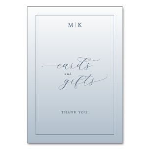 Carte de Remerciement Minimaliste Bleu Calme