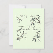 Carte de remerciement minimaliste Eucalyptus | (Devant)