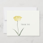 Carte de remerciement minimaliste fleur courge (Devant)