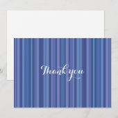 Carte de remerciement moderne Blue Purple Stripe (Devant / Derrière)