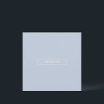 Carte de remerciement moderne ciel bleu clair<br><div class="desc">Carte de remerciement bleu clair avec un cadre blanc délicat.</div>