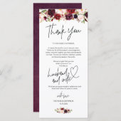 Carte de remerciement moderne de mise en place en (Devant / Derrière)