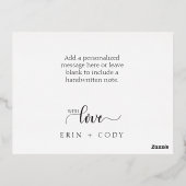 Carte de remerciement moderne et élégante avec feu (Verso)