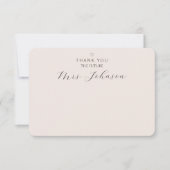 Carte de remerciement moderne et plate | La future (Devant)